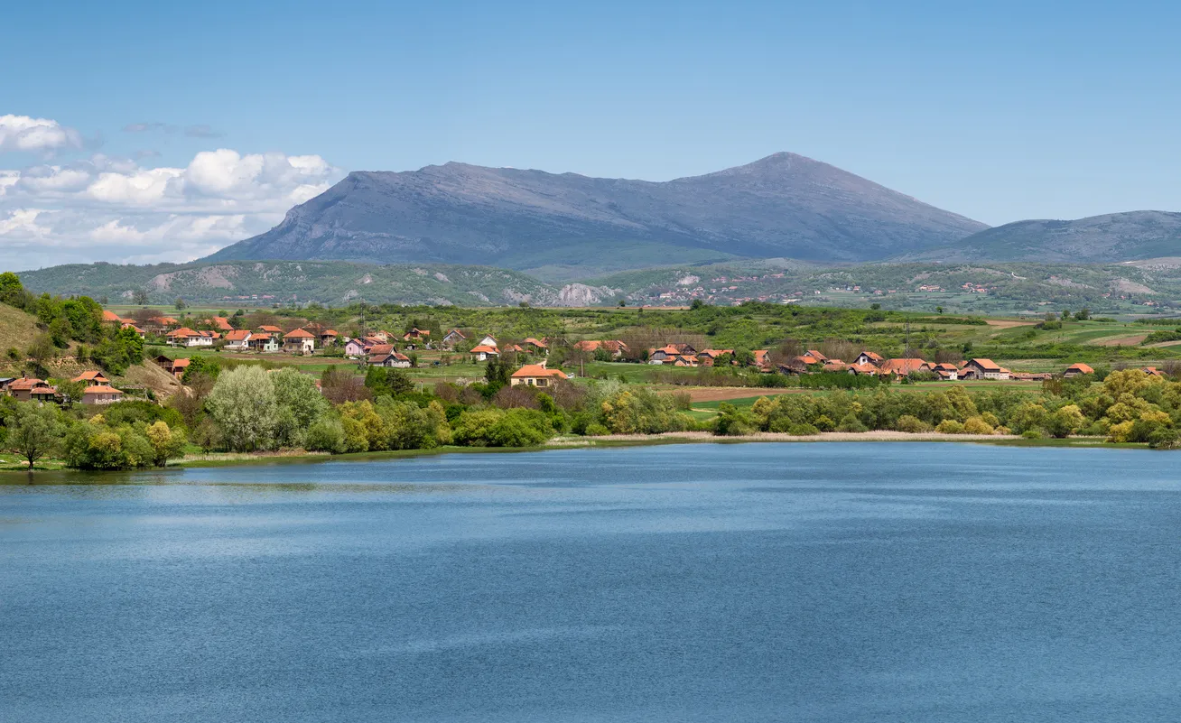 Bovan Lake and mountain Rtanj near Sokobanja in eastern Serbia