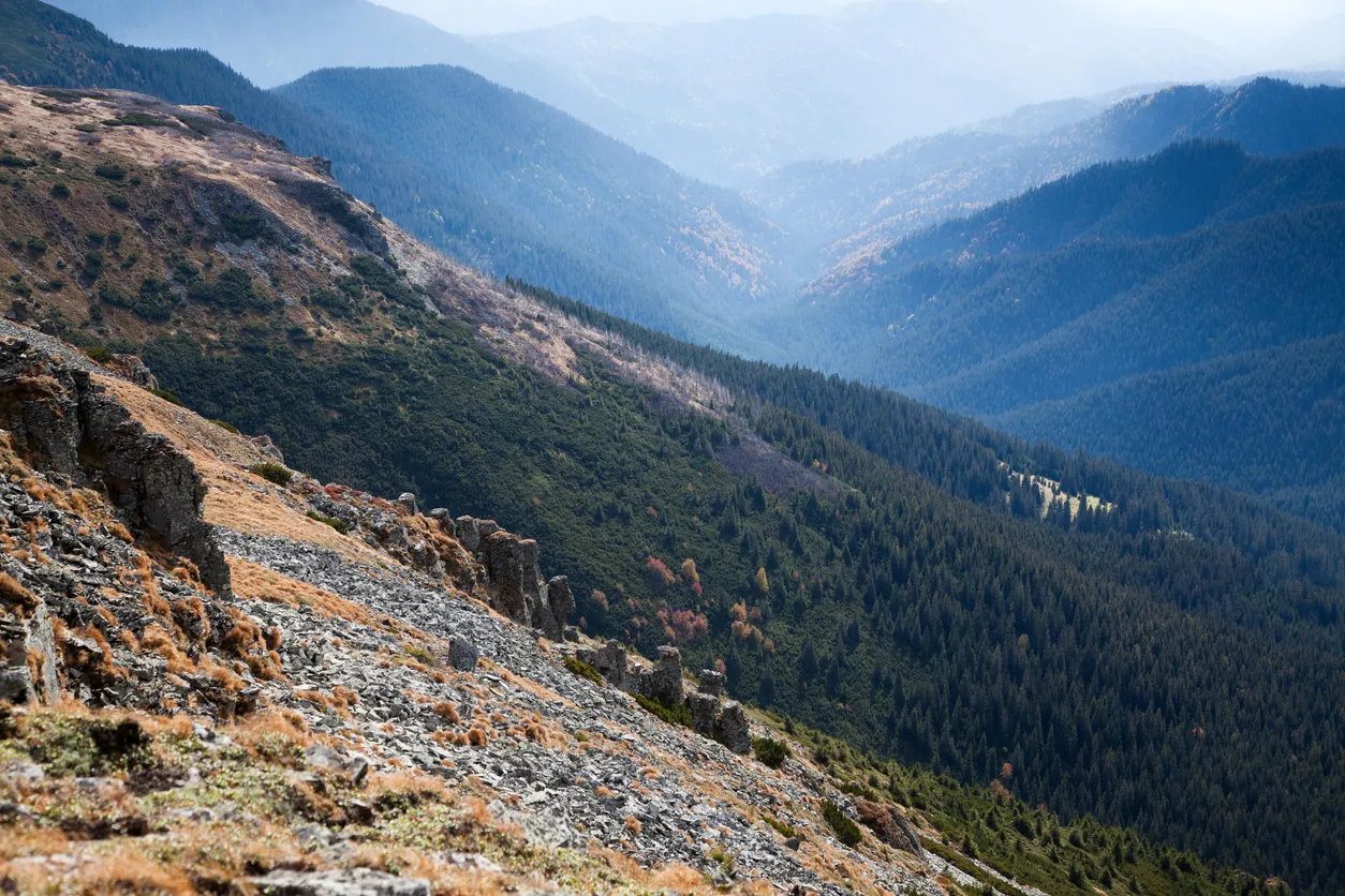 trekking in Calimani mountains, Romania
