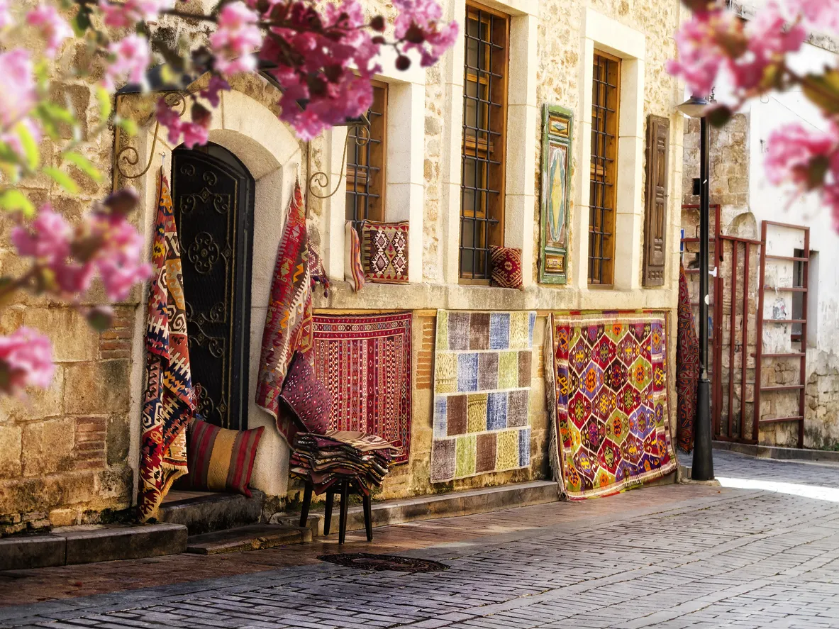 detail shot from carpet and rug store in Antalya, Turkey