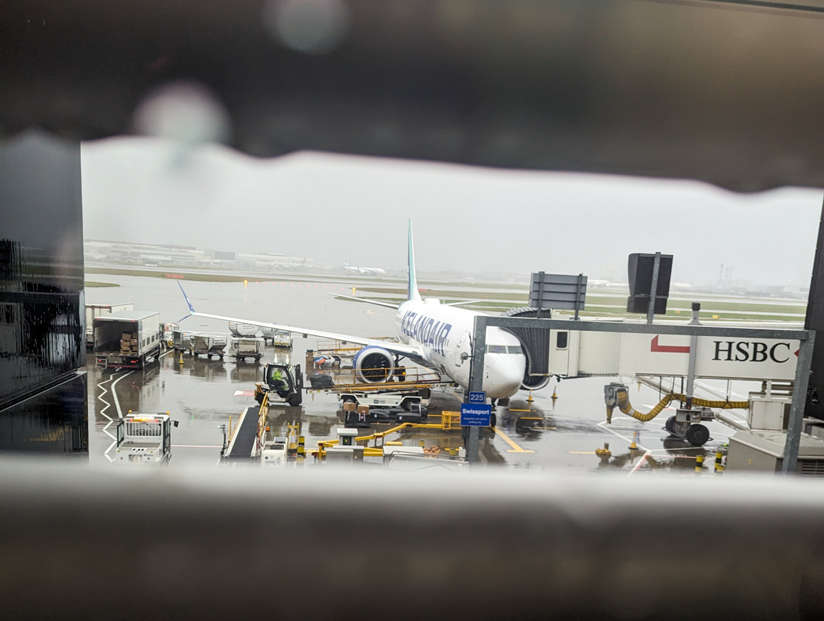 The plane view from the window at Heathrow