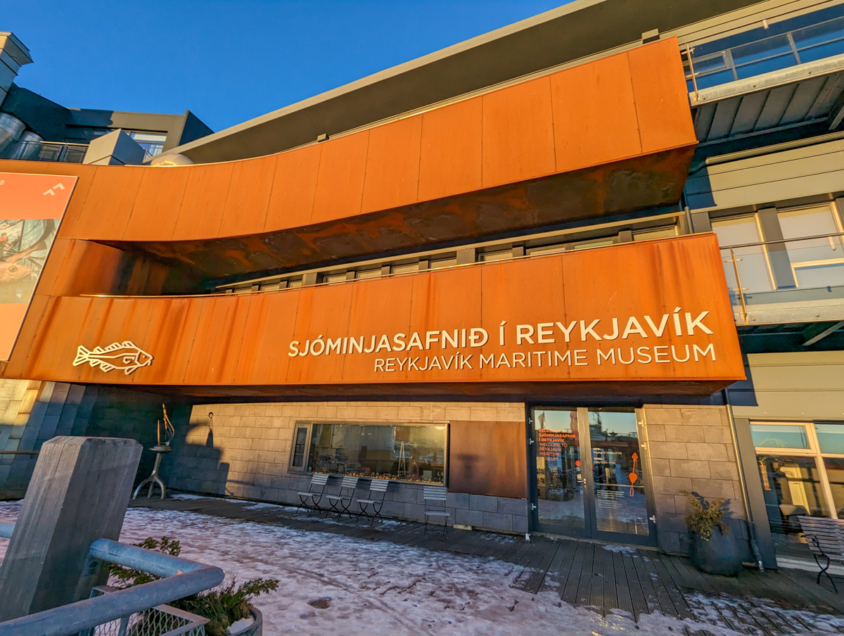 A shot of the outside of the maritime museum of Reykjavik, the capital of Iceland.