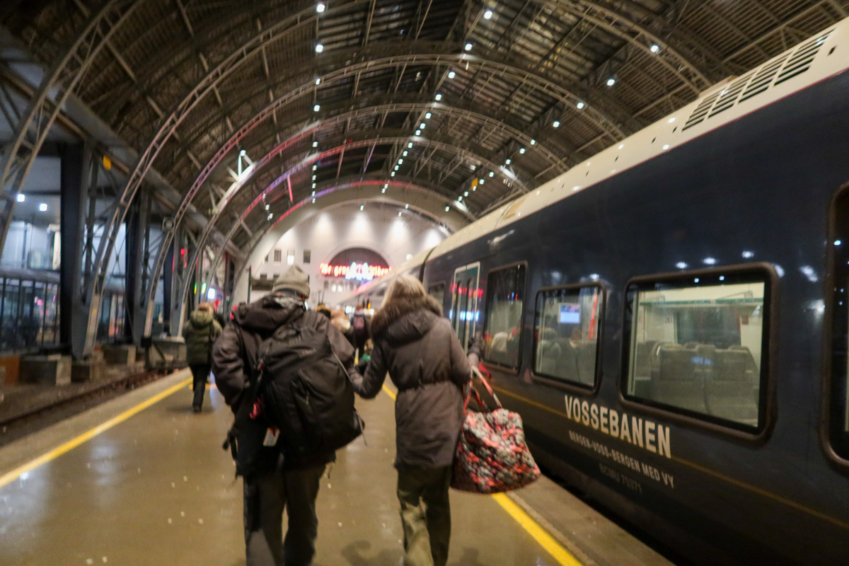 Bergensbanen entering Bergen centre