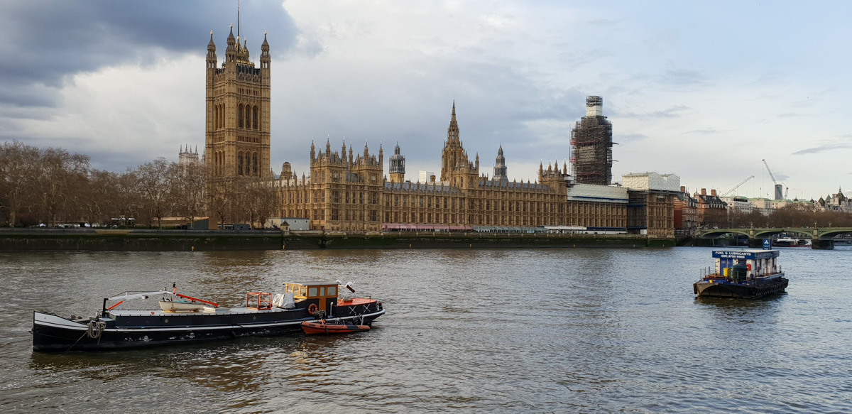 Changing seasons in London in March. 
