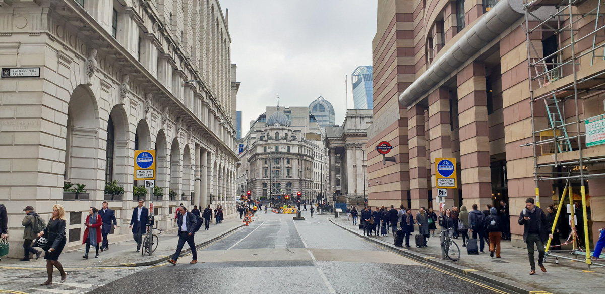 Streets of London in March