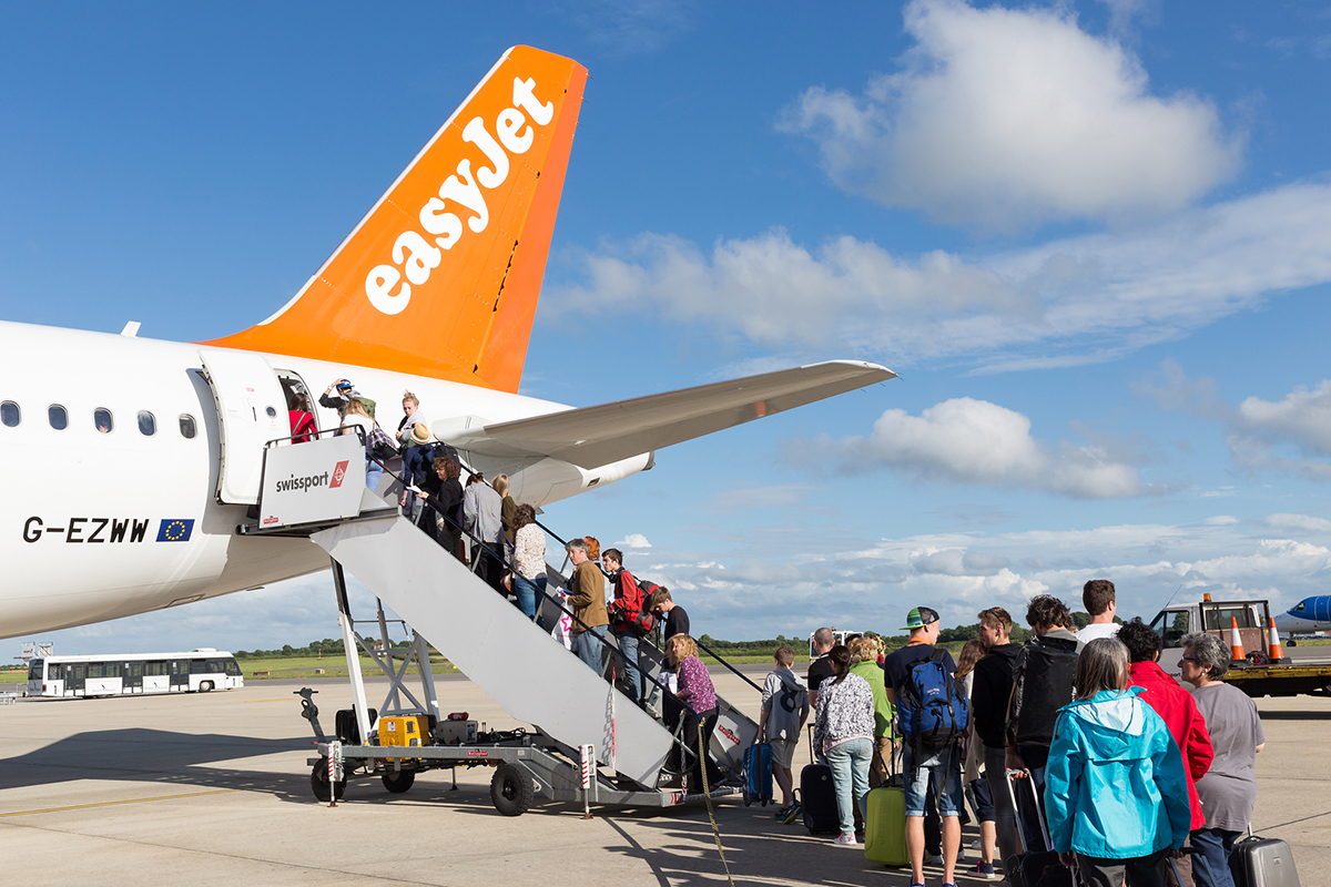 Easyjet plane at Bristol Airport