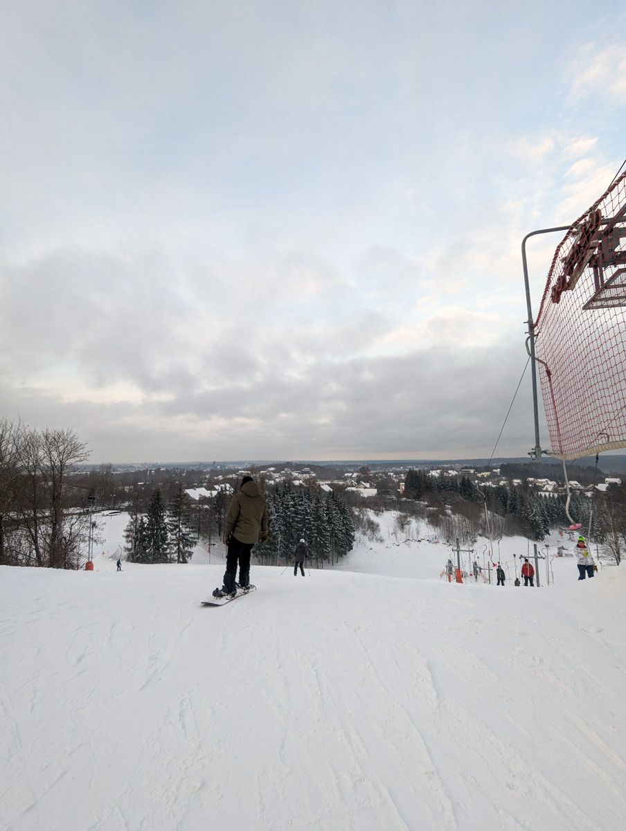 skiing in Liepkalnis, close to Vilnius